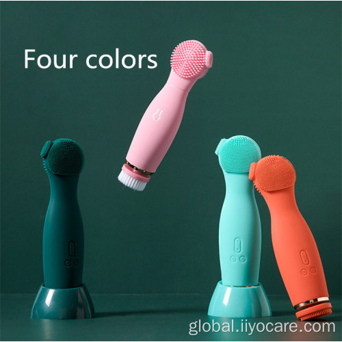 Colorful Face Brush Silicone Vibration And Mini Rotating Cleaner Deep Pore Supplier